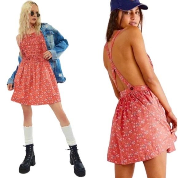 Free People Dresses & Skirts - NWT Free People Dress Petunia Floral Mini in Poppy Combo M